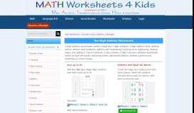 
							         2 Digit Addition Worksheets - Math Worksheets 4 Kids								  
							    