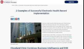 
							         2 Examples of Successful Electronic Health Record Implementation								  
							    