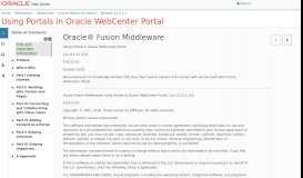 
							         2 Exploring WebCenter Portal - Oracle Docs								  
							    