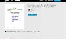
							         2. Overview of the student portal - Navitas College of Public safety								  
							    