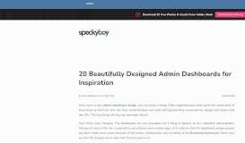 
							         20 Beautifully Designed Admin Dashboards for Inspiration - Speckyboy								  
							    