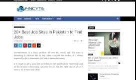 
							         20+ Best Job Sites in Pakistan to Find Jobs | Fincyte								  
							    