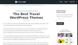 
							         20+ Best Travel WordPress Themes 2019 - PremiumWP								  
							    
