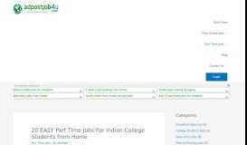 
							         20 Online Part Time Jobs For Indian College Students- Daily Home PAY								  
							    