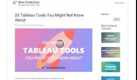 
							         20 Tableau Tools You Might Not Know About - New Prediction								  
							    