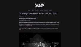 
							         20 things we learnt at BIGSOUND 2017 | YEWTH								  
							    