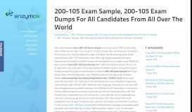 
							         200-105 Exam Sample, 200-105 Exam Dumps For All Candidates ...								  
							    