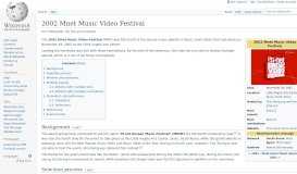 
							         2002 Mnet Music Video Festival - Wikipedia								  
							    