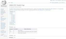 
							         2008 CFU Youth Cup - Wikipedia								  
							    
