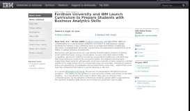 
							         2009-12-09 Fordham University and IBM Launch ... - IBM News room								  
							    
