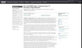 
							         2010-02-02 JLL and IBM Sign a Seven-Year IT ... - IBM News room								  
							    