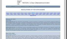
							         2011 - WIYN 3.5m Observatory								  
							    