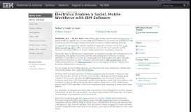 
							         2012-01-16 Electrolux Enables a Social, Mobile ... - IBM News room								  
							    