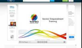 
							         © 2012 WIPRO LTD | | CONFIDENTIAL 1 Vendor Empanelment ...								  
							    
