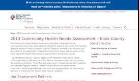 
							         2013 Community Health Needs Assessment – Knox County | Fort ...								  
							    