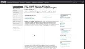 
							         2014-06-09 Zain Kuwait Selects IBM Social Software ... - IBM News room								  
							    