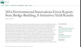 
							         2014 Environmental Innovations Green Report: State Bridge-Building ...								  
							    