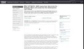 
							         2015-08-05 Mac At Work: IBM Launches Services to ... - IBM News room								  
							    