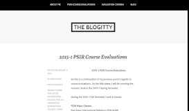 
							         2015-1 PSIR Course Evaluations – The Blogitty								  
							    