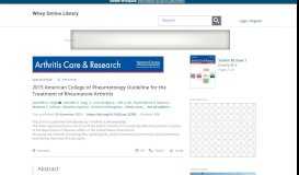 
							         2015 American College of Rheumatology Guideline for the Treatment ...								  
							    