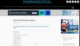 
							         2015 Hub Services Report - Pharmaceutical Commerce								  
							    