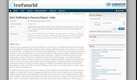 
							         2015 Trafficking in Persons Report - India - Refworld								  
							    