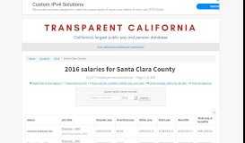 
							         2016 salaries for Santa Clara County | Transparent California								  
							    