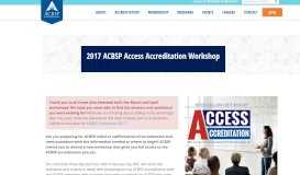 
							         2017 ACBSP Access Accreditation Workshop - Accreditation Council ...								  
							    