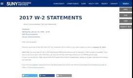 
							         2017 W-2 Statements | SUNY Polytechnic Institute								  
							    