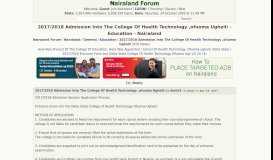 
							         2017/2018 Admission Into The College Of Health Technology ,ofuoma ...								  
							    