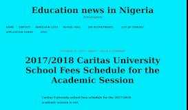 
							         2017/2018 Caritas University School Fees Schedule for the Academic ...								  
							    