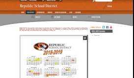 
							         2018-2019 Calendar / Overview - Republic School District								  
							    