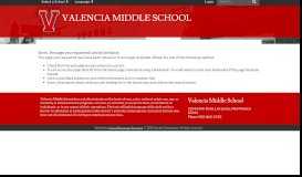 
							         2018-2019 Online Student Registration - Valencia Middle School								  
							    