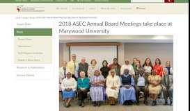 
							         2018 ASEC Annual Board Meetings take place at Marywood ...								  
							    