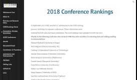
							         2018 Conference Rankings - Computing Research & Education								  
							    