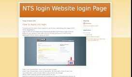 
							         2018 - NTS login Website login Page								  
							    