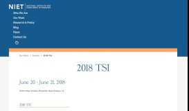 
							         2018 TSI - National Institute for Excellence in Teaching								  
							    