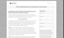 
							         2018 UnitedHealthcare Certification Instructions								  
							    