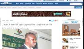 
							         2018/19 National Service personnel to register online - BusinessGhana								  
							    