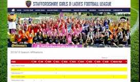 
							         2018/19 Season Affiliations - Staffs Girls & Ladies Football League								  
							    