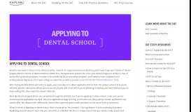 
							         2018–2019 AADSAS: Dental School Application Guide - Kaplan Test ...								  
							    