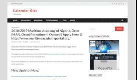 
							         2018/2019 Maritime Academy of Nigeria, Oron (MAN, Oron ...								  
							    