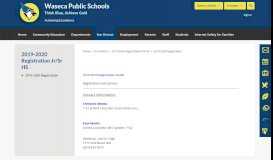 
							         2019-2020 Registration - Waseca Public Schools								  
							    