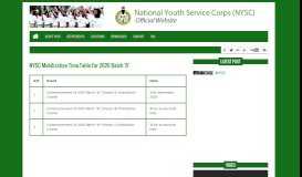 
							         2019 Batch 'B' Time-table - NYSC								  
							    