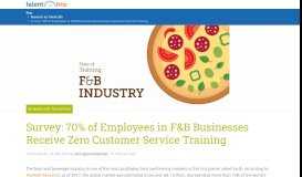 
							         2019 Benchmark Survey for Employee Training in the F&B Industry								  
							    