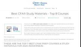 
							         [2019] Best CFA Study Materials [Top 7 Courses + DISCOUNTS]								  
							    