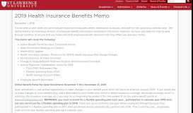 
							         2019 Health Insurance Benefits Memo | St. Lawrence University								  
							    