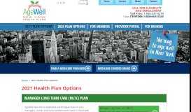 
							         2019 Health Plan Options – AgeWell New York								  
							    