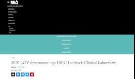 
							         2019 LOY first runner-up: UMC Lubbock Clinical Laboratory								  
							    