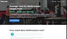 
							         2019 Mathnasium Cost Guide (with Local Prices) // Tutors.com								  
							    